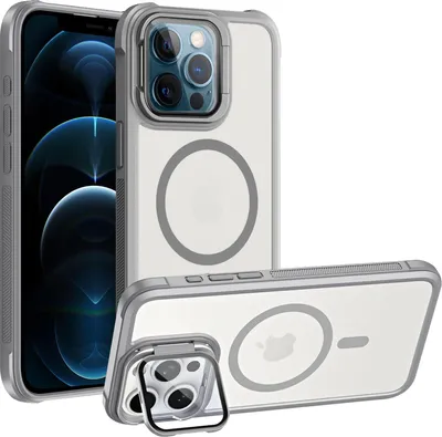 Zdjęcie produktu dla Etui ochronne do iPhone'a 12 Pro, kompatybilne ze składaną szklaną podstawką ochronną na aparat MagSafe