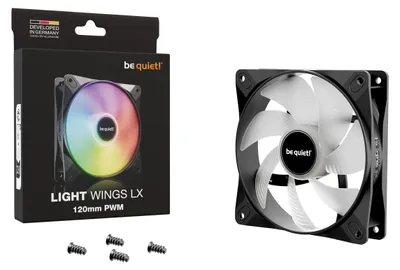 Produktbild von be quiet! LIGHT WINGS LX 120mm PWM, Ventilator, 12 cm, 1600 RPM, 87,5 m³/h, Schwarz