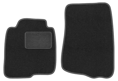 Productafbeelding van Velours voormatten voor Volvo 240 / 260 1974-1993 (stationwagen/sedan) – 2-delig, grafiet, op maat – Wielganizator LUX