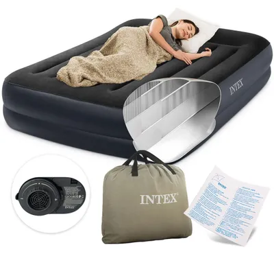Produktbild von Intex 64124NP, Doppelmatratze, Rechteck, Innen & Außen, Integrierte Luftpumpe