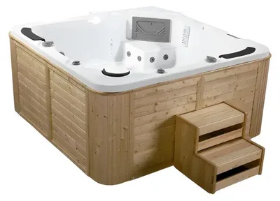 Image de Spa Whirlpool Whirlwanne Massagebecken Sprudelbad Hydromassagewanne 200x200 cm
