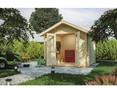 Obrázek produktu pro Dřevěný zahradní domek SKAN HOLZ Palma 3 přírodní 250 x 300 cm