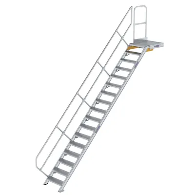 Obrázok produktu pre Hliníkové schodisko s plošinou 45° 300437