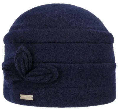 Imagen del producto de Gorro clásico Seeberger, unicolor, de lana. Gorro para mujer, ideal para el invierno. (Talla única - color beige)