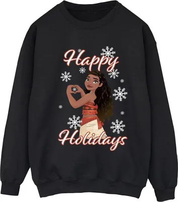 Immagine prodotto di Moana - Felpa "Happy Holidays" da donna BI55138 (S) (Nero)