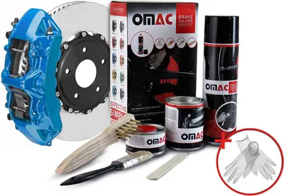 Produktbild von OMAC Bremssattellack Bremssattelfarbe Florida Blau Auto Lack Set Hitzebeständig