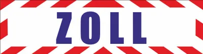 Produktbild von INDIGOS UG - Magnetschild "Zoll" mit Rahmen 30 x 8 cm - Magnetfolie für Auto / LKW / Truck / Baustelle / Firma