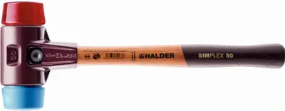 Image de Maillet HALDER SIMPLEX TPE souple / plastique avec boîtier en fonte malléable et manche en bois - D=30 mm - 3016.030