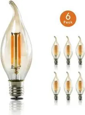 Produktbild von ZMH 6 Stück Glühbirne E14 Vintage LED Warmweiß 4W Bernstein Leuchtmittel Retro Edison Glühlampe Light Weihnachten Bulb Glas