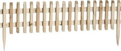 Produktbild von Mini-Staketenzaun 115 x 28/45 cm, kesseldruckimprägniert