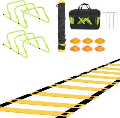 Obrázok produktu pre Yakimz koordinačný rebrík agility rebrík rýchlostný tréningový set agility tréningový set fitness rebrík futbalové tréningové doplnky koordinačný rebrík tréningový rebrík 42cm