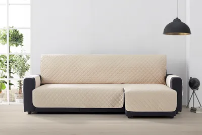 Produktbild von Veloursbezug für Ecksofa, Ecksofa, Ottomane Sofa 200 cm + Silikonpaspel, rutschfest, schützend, Tagesdecke
