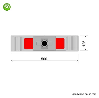 Produktbild von 1 x Klapphalter mit Stiel für Wischmopp 50 cm
