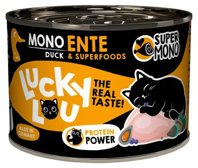 Produktbild von Lucky Lou SuperMono EnteKatzenfutter Katzennassfutter Nassfutter Katze monoprotein