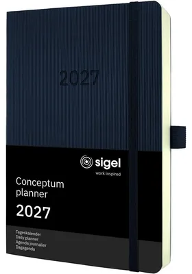 Produktbild von Tageskalender Conceptum 2027 Softcover schwarz 400 Seiten ca. A5