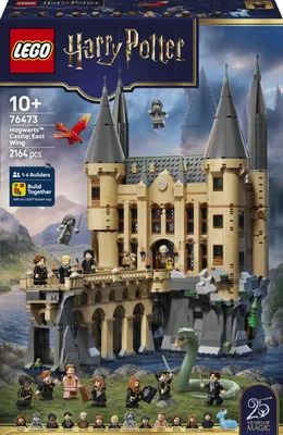 Productafbeelding van LEGO Harry Potter: Kasteel Zweinstein - Oostvleugel. Speelgoed - Miniatuur modelbouwset met 13 minifiguren en een verzamelbaar Patronus. DIY decoratie - Cadeau-idee voor meisjes, jongens en fans vanaf 10 jaar - 76473