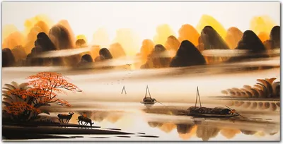 Produktbild von Coloray Bild aus Acryl 140 cm x 70 cm - Bild auf Acrylglas Gehärtetes Acryl Wohnzimmer Dekoration Wanddekoration Küche - Chinese Boot