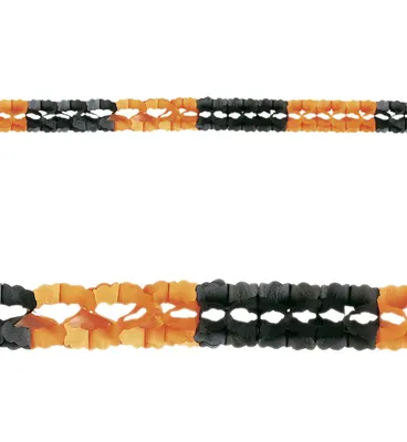 Produktbild von Girlande Halloween Party-Deko schwarz-orange 400x14,5cm - Einheitsgröße