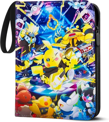 Produktbild von Karten Sammelalbum für Pokemon,900 Karten Sammelalbum mit 50pcs Abnehmbaren Hüllen,PU-Material Oberfläche Wasserdicht, Sammelkarten Album Heft