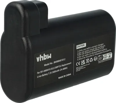 Produktbild von vhbw Akku kompatibel mit Electrolux 900258192, 900257983, 900257877, 900258312, 900258193, 900277252 Staubsauger Schwarz (3400 mAh, 7,2 V, Li-Ion)