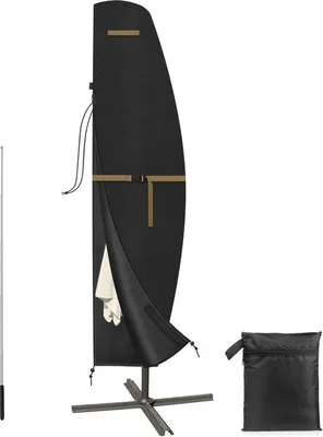 Productafbeelding van Famanu beschermhoes voor parasol - waterdicht en winddicht - 280x40/81/45 cm - zwart