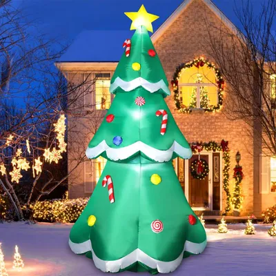 Aufblasbarer Weihnachtsbaum 213 cm mit LED, IP44, für draußen