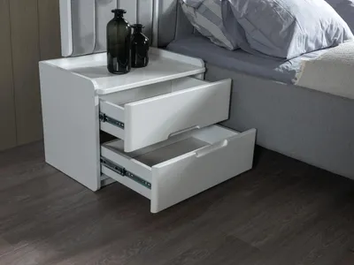 Produktbild von Nachttisch Schlafzimmer  Holz Weiß modern kompakt Beistelltisch