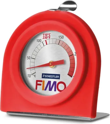 Produktbild von FIMO Ofen Thermometer Messbereich: 0-300 Grad roter Silikonmantel