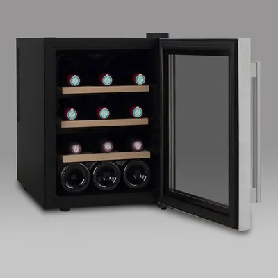 Produktbild von Les Petits Champs Weinkühlschrank CAVS12 / 12 Flaschen / 11°C - 18°C / Digitales Bedienfeld /3 Böden
