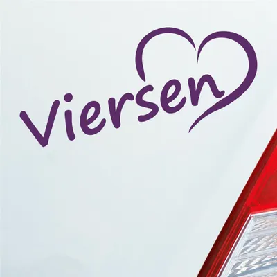 Produktbild von Auto Aufkleber Viersen Herz Stadt City Liebe Love Heimat 18x8 cm Lila Sticker Heckscheibenaufkleber