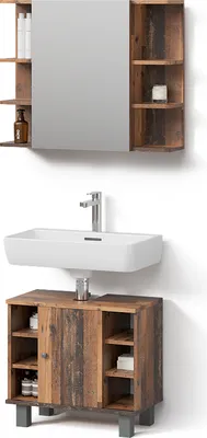 Immagine prodotto di Set mobili bagno Livinity Fucino Rovere rustico 2 parti, Model 52638