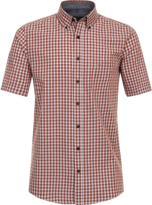 Produktbild von Casa Moda - Comfort Fit - Herren Freizeit Hemd Kurzarm (944242400), Größe:M, Farbe:Orange (450)