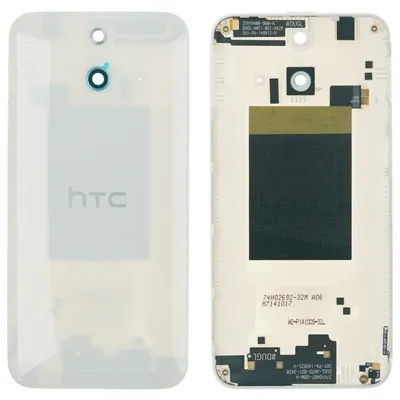 Produktbild von HTC ONE E8 Backcover + Kameraglas, Weiß