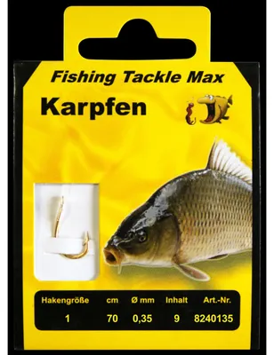 Produktbild von FTM Angelhaken Karpfen Haken gebunden 1 Ø 0,35 mm
