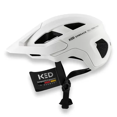 Produktbild von KED Embrace MU-1 Allround Helm Für City Trail Mit Verstellbarem Visier Und Beleuchtung Fahrradhelm Farbe: White Matt Größe: 58-62 (L)