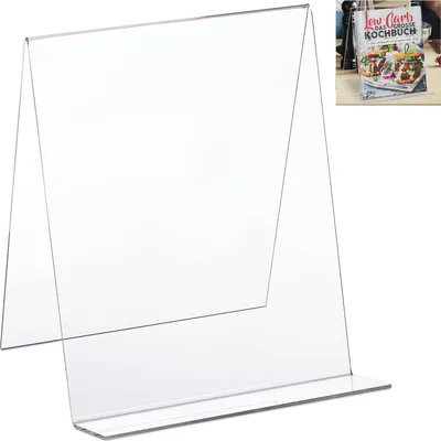 Produktbild von Acryl Kochbuchhalter A4 Format - stabile Bücherständer - leicht und transparent - 24x20x20 cm