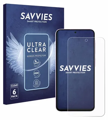A product box and a screen protector for a smartphone.