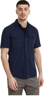 Image de Chemise à manches courtes G-Star Marine, bleu, taille S, homme, bleu, taille S