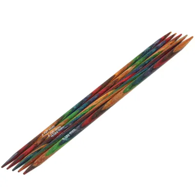 Produktbild von Lana Grossa Strumpfstricknadel Design-Holz Multicolor 15-4.0mm