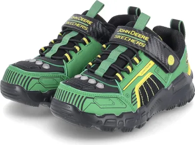 Immagine prodotto di Skechers S-LIGHTS ADVENTURE TRACK Ragazzi JOHN DEERE Sneaker RUGGED BRIGHTS Verde Giallo LED Dimensioni: 33