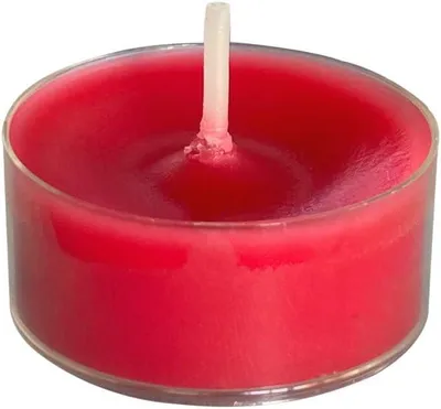 Produktbild von 18 Teelichter in Weihnachtsrot, in einer Klarsichthülle, 4 Stunden, 18 x Ø 38 mm