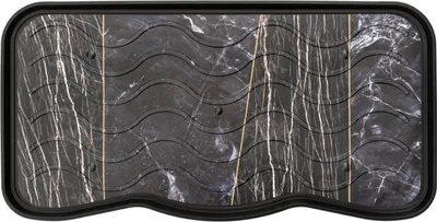 Produktbild von Schuhabtropfwanne Marble schwarz 38x75 cm