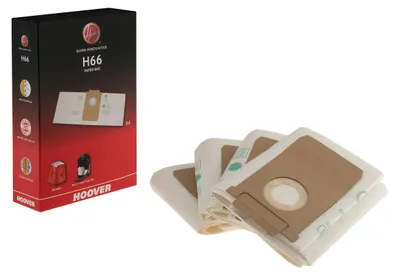 Produktbild von Hoover H66 Staubsaugerbeutel Papier 4 Stück, geruchsabsorbierend, kompatibel mit Dinamis und Multi Function Pro
