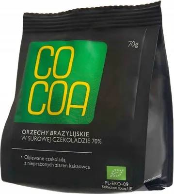 Produktbild von Kakao-Paranüsse in roher -Schokolade 70g