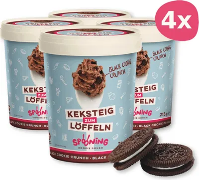 Produktbild von Spooning Black Cookie Crunch Bundle (4 Stück)