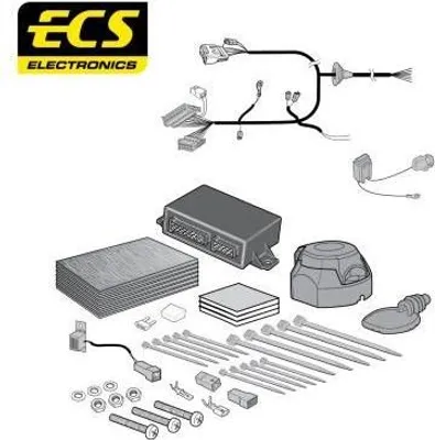 Produktbild von ECS FI-040-DH Elektrosatz Anhängerkupplung E-Satz für FIAT 500L (351, 352) Anhängevorrichtung