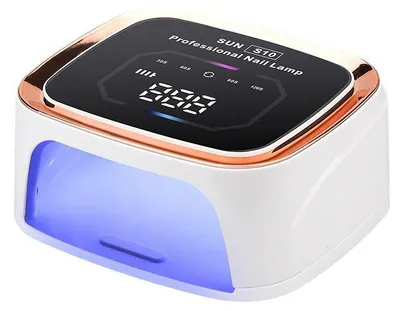 Produktbild von Tragbare UV LED Nagellampe, LCD-Touchdisplay, abnehmbare Bodenplatte, 365+405nm Wellenlänge für Gel-Nägel