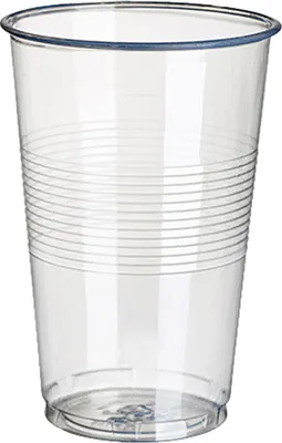 Produktbild von 50 kelímků na pití, PP 0,4 l Ø 9,5 cm - 12,2 cm transparentní s pěnovým okrajem