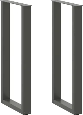 Obrázok produktu pre Nohy barového stola v tvare U, 2 ks, antracitové, 40 x (100-101) cm, oceľ