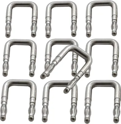 Produktbild von Kurzschlussstecker 10er Set, Stift-Ø 4 mm, Stiftabstand 19 mm, 30 A, vernickelt
